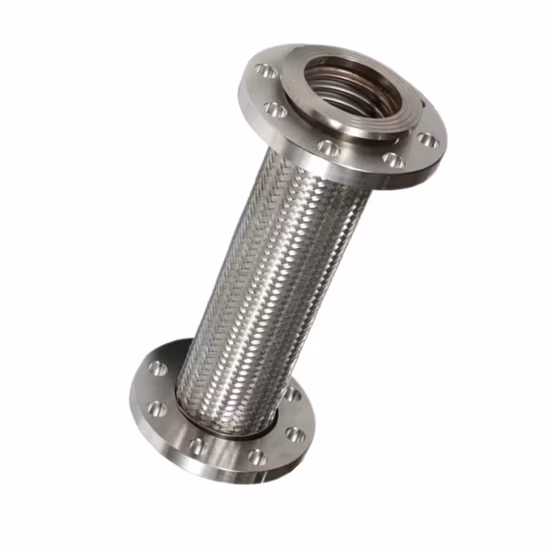 Manguera de metal corrugado flexible de acero inoxidable corrugado DN 1/4-12 pulgadas con brida de montaje
