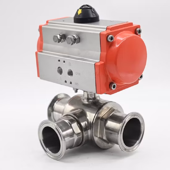 2 Way 3 Way Tri Clamped Fulled Cavity Seat Sanitary Ball Valve