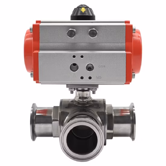 2 Way 3 Way Tri Clamped Fulled Cavity Seat Sanitary Ball Valve
