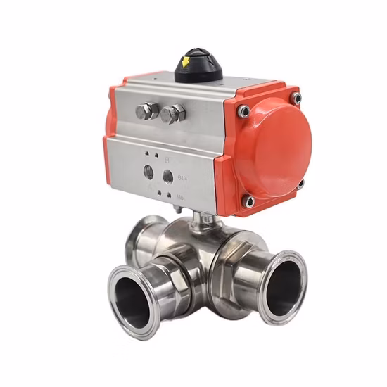 2 Way 3 Way Tri Clamped Fulled Cavity Seat Sanitary Ball Valve