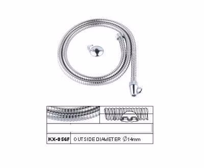 Purelux Manguera de ducha extra larga para cabezal de ducha de mano con accesorios de latón, 8 pies y 4 pulgadas, hecha de acero inoxidable, manguera de lavado cromado (KX-056F)