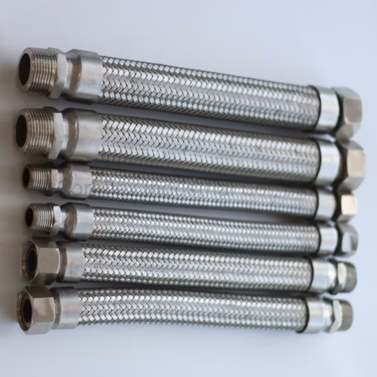 Mangueras de metal corrugado más vendidas Ss 304/316, manguera de metal de acero inoxidable flexible trenzada*