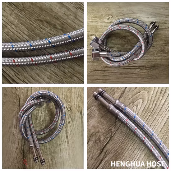 Precio de fábrica barato Inodoro EU Ss Nylon trenzado Saque la manguera de plomería flexible
