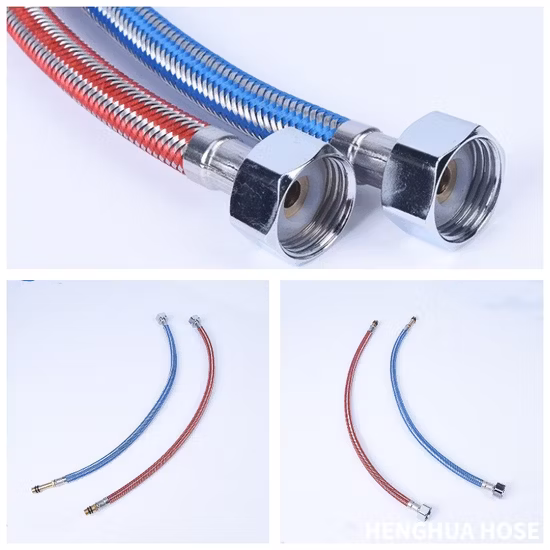 Precio directo de fábrica Black Annular Ss Saque la manguera de plomería flexible