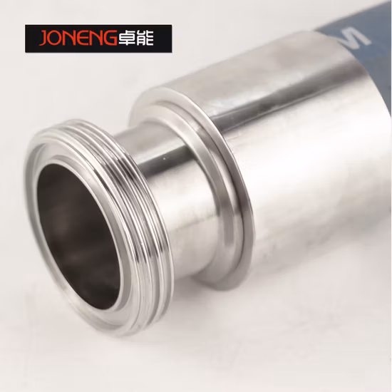 Tritrébol de alta presión de agua sanitaria de acero inoxidable Tubo flexible de escape de metal flexible Trenzado Caucho corrugado reforzado SAE 100 R14 Manguera de tubo (JN-HS1001)